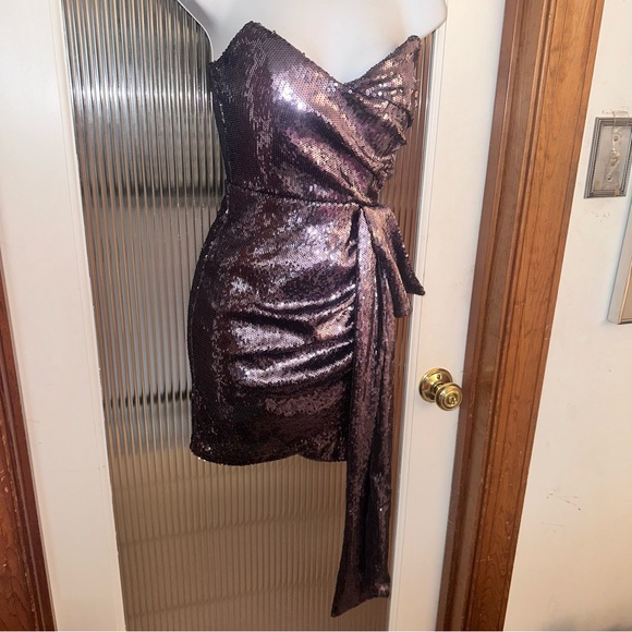 Fashion Nova Lilac Sequined Homecoming/Cocktail Dress, NWOT, s-XS - Picture 3 of 7